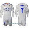 Conjunto (Camiseta+Pantalón Corto) Manga Larga Real Madrid Hazard 7 Primera Equipación 2021/22 - Niño